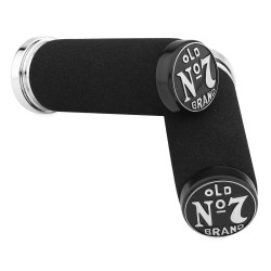 PartzBiz HD TR077218 - Jack Daniels OLD #7 Black Foam Hand Grips for Harley Cable Throttle Models | 106-245 PartzBiz HD TR077218 - Jack Daniels OLD #7 Black Foam Hand Grips for Harley Cable Throttle Models | 106-245