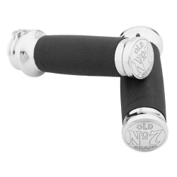 PartzBiz HD TR077718 - Jack Daniels OLD #7 Chrome Billet Hand Grips for Harley Cable Throttle Models | 106-240 PartzBiz HD TR077718 - Jack Daniels OLD #7 Chrome Billet Hand Grips for Harley Cable Throttle Models | 106-240