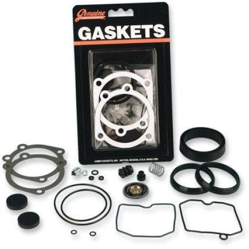PartzBiz HD: 4414315-James Gasket 27006-88 ชุดปะเก็น Overhaul คาร์บูเรเตอร์ OE 27006-88 Harley BT 88-06 047344 DS-289109 DS289109 dyna softail touring electra road stree glide king wide glide herutage springer slim low sportster sporty 883 1200