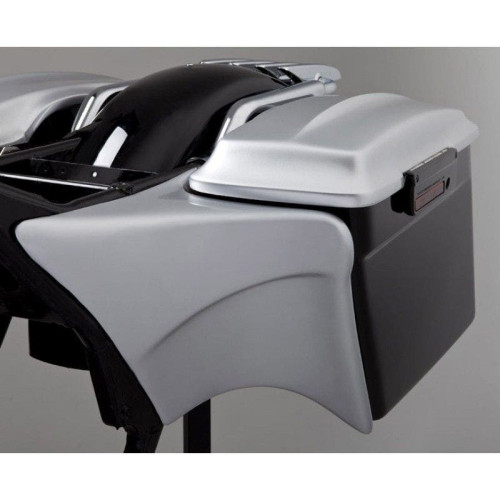 PartzBiz HD: 4414273-Jim Nasi Bagger ผ้าคลุมข้างสำหรับกระเป๋าข้าง Harley Davidson แบบยืด Flh Flt 1997-2008 | 2002307