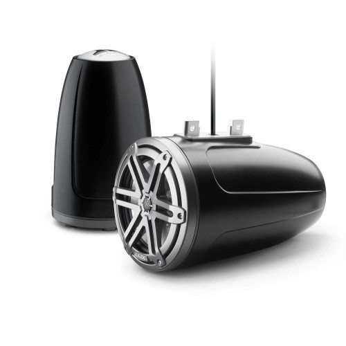 PartzBiz HD: 4414188-JL Audio 7.7-Inch Enclosed Tower Coaxial System Satin Black Enclosure Gray Sport Grille