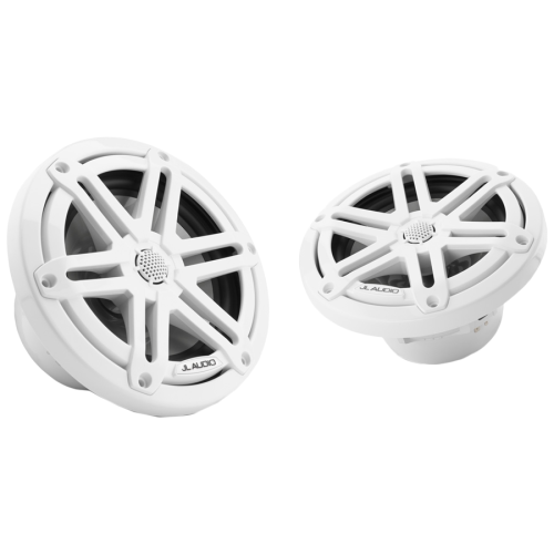 PartzBiz HD: 4414156-JL Audio M3 6.5" Marine Coaxial Speakers Gloss White Sport Grille 225w 89.5db/w
