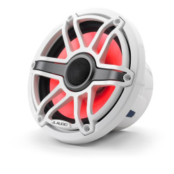PartzBiz HD JL-M6-770X-S-GwGw-i - JL Audio M6 7.7-inch Marine LED Coaxial Speaker Set w/ White Sport Grilles