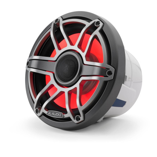 PartzBiz HD: 4414133-JL Audio M6 8.8-inch Marine LED Coaxial Speaker Set w/ Titanium Sport Grilles