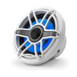 PartzBiz HD JL-M6-650X-S-GwGw-i - JL Audio M6 LED 6.5 inch Marine Coaxial Speaker Set White Sport Grilles