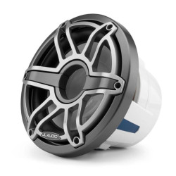 PartzBiz HD JL-M6-10W-S-GmTi-4 - JL Audio M6 Series - 10-inch (250 mm) Marine Subwoofer Driver; Gunmetal Trim Ring; Titanium Sport Grille; 4 Œ©