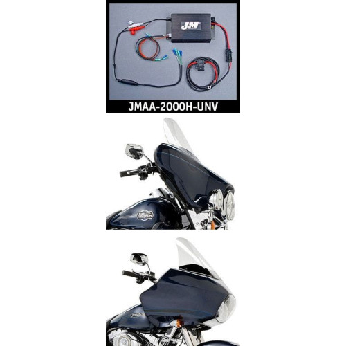 PartzBiz HD: 4414068-J&M JMAA-2000H-UNV Performance Series 2-CH 200w Amp Kit Univ 98-13 Harley FLH/T Touring Bagger Dresser | JMAA-1800H-UNV
