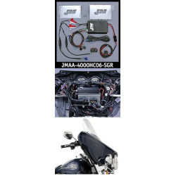 PartzBiz HD JMAA-4000HC06-SGR - J&M JMAA-4000HC06-SGR Performance Series 400w 4-CH Amp Kit 06-13 Harley FLHX Street Glide Bagger Touring Dresser 4-Speaker | JMAA-3600HC06-SGR