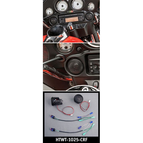 PartzBiz HD: 4414073-J&M ROKKER HTWT-1025-CRF Series Dash Tweeter Speakers Kit 98-13 Harley FLH/T/X PartzBiz HD: 4414073-J&M ROKKER HTWT-1025-CRF Series Dash Tweeter Speakers Kit 98-13 Harley FLH/T/X