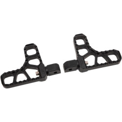 PartzBiz HD DS16201914 - Joker Machine 08-62-7B Black Aluminum Serrated Billet Passenger Foot Pegs 18-19 Harley-Davidson Softail Milwaukee Eight M-Eight M8 FL Footpeg Replacement Upgrade
