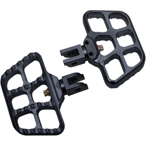 PartzBiz HD: 4414024-Joker Machine 08-644-6B Billet Black Mini Driver Floorboards 18-19 Harley Softail motorcycle foot pegs boards 16210918 1621-0918