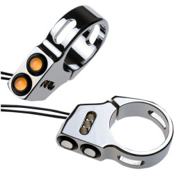 PartzBiz HD DS20201304 - Joker Machine Chrome 49 มม. LED ด้านหน้า Rat Eye Amber Turn สัญญาณ Harley | 05-200-3C PartzBiz HD DS20201304 - Joker Machine Chrome 49 มม. LED ด้านหน้า Rat Eye Amber Turn สัญญาณ Harley | 05-200-3C