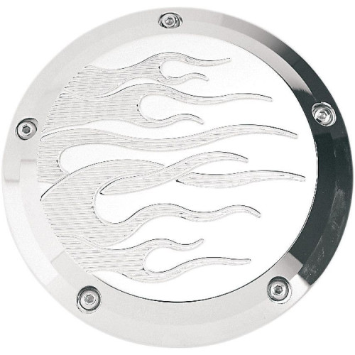 PartzBiz HD: 4413953-Joker Machine Chrome Flame 5 Hole Derby Cover for Harley Twin Cam 99-16 | 06-99F PartzBiz HD: 4413953-Joker Machine Chrome Flame 5 Hole Derby Cover for Harley Twin Cam 99-16 | 06-99F