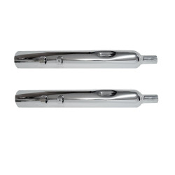 PartzBiz HD JFB-JPT31228MC134 - Jones Exhaust Chrome 3.5" Full Boar Slip-On Muffler 1.75" Baffle H-D FLH/T 95-16 Touring Harley