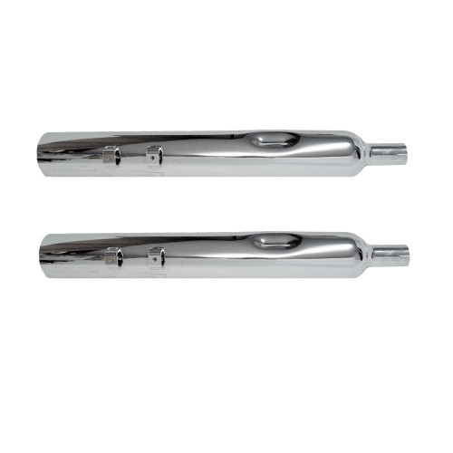 PartzBiz HD: 4413930-Jones Exhaust Chrome 3.5" Full Boar Slip-On Muffler 1.75" Baffle H-D FLH/T 95-16 Touring Harley