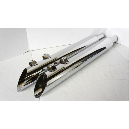 PartzBiz HD: 4413941-ท่อไอเสีย Jones Full Boar Slash Up Slip-On Muffler 2.0 ” Baffle Harley FLH 95-15 | JAC3123MCRV200