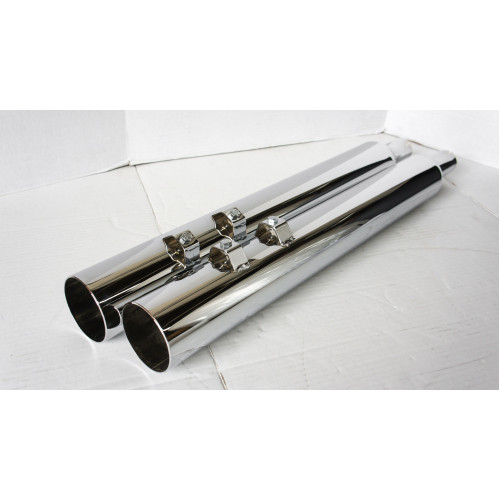 PartzBiz HD: 4413946-ท่อไอเสีย Jones Full Boar Straight Cut Slip-On Muffler 2” Baffle Harley FL 95-16 | JPT31230MC200