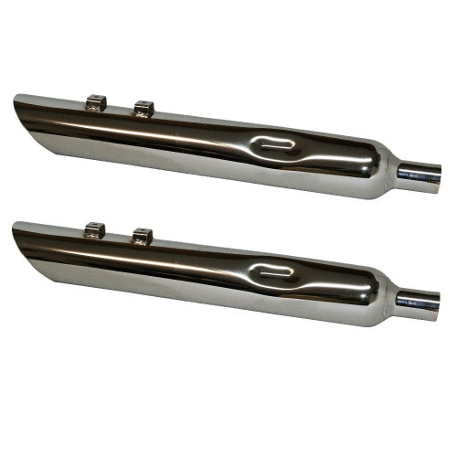 PartzBiz HD: 4413906-Jones Exhaust JAC430MC-8 Angle Cut Slip-On Mufflers No Baffle 17-18 FLH M8 PartzBiz HD: 4413906-Jones Exhaust JAC430MC-8 Angle Cut Slip-On Mufflers No Baffle 17-18 FLH M8