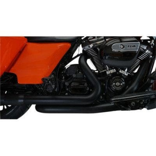 PartzBiz HD: 4413862-Khrome Werks 200920 Black Aggressor X-Over เฮดไปป์ Harley FL Touring 17-Up M8 | 200920