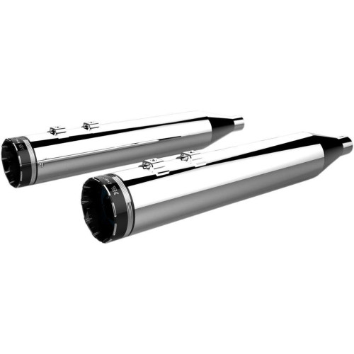 PartzBiz HD: 4413830-Khrome Werks Chrome Slash Cut Tips 4.5" HP Plus Slip Mufflers Harley M8 FLH 2017 | 202695