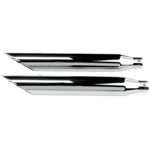 PartzBiz HD: 4413840-Khrome Werks 3" HP-Plus Chrome Slash Cut Slip on Mufflers Harley FXS FLSTC 07-17 | 202350
