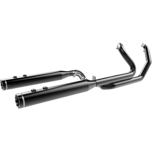 PartzBiz HD: 4413762-Khrome Werks Black 2 Into 2 Full System Exhaust Stepped Header w/ Crossover | 200830