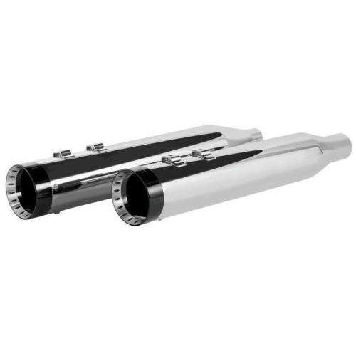 PartzBiz HD: 4413755-Khrome Werks Chrome 4.5" HP-Plus Slip-Ons Turbine Contrast Tip Harley M8 FLH 17+ | 202770 PartzBiz HD: 4413755-Khrome Werks Chrome 4.5" HP-Plus Slip-Ons Turbine Contrast Tip Harley M8 FLH 17+ | 202770