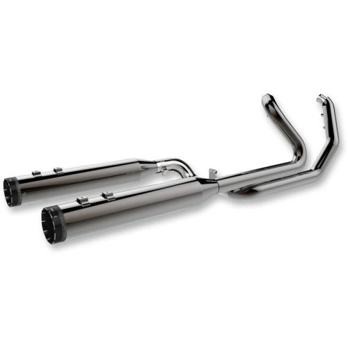 PartzBiz HD: 4413722-Khrome Werks Eclipse 2 Step Crossover Headers 4.5" Tracer Slip on Harley FLH M8 | 201810A