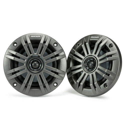 PartzBiz HD: 4413692-Kicker 45KM42 ลำโพงโคแอกเซียล 4” 2 โอห์ม 50W กันน้ำพลังทางทะเลกีฬาระบบเสียงลำโพงเสียงวิทยุสเตอริโออัพเกรดฮาร์เลย์เดวิดสันรถจักรยานยนต์ bagger touring atv แฮนด์ 4 ล้อ