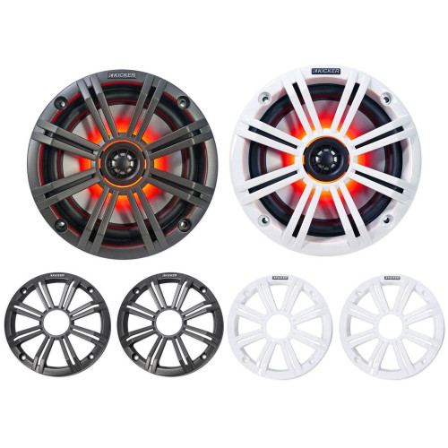 PartzBiz HD: 4413694-Kicker 45KM654L 6.5" Marine Speakers w/ LED Lights Waterproof Coaxial 4-Ohm 65W sound system speakers audio radio stereo upgrade harley davidson motorcycle bagger touring atv 4 wheeler handle bars PartzBiz HD: 4413694-Kicker 45KM654L 6.5" Marine Speakers w/ LED Lights Waterproof Coaxial 4-Ohm 65W sound system speakers audio radio stereo upgrade harley davidson motorcycle bagger touring atv 4 wheeler handle bars