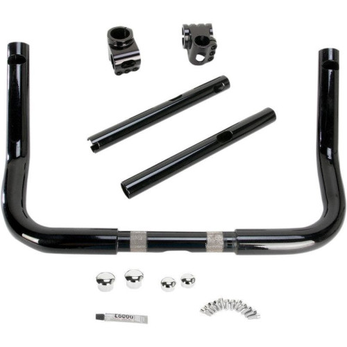 PartzBiz HD: 4413582-Klock Werks Black / Chrome 10 ” Klip Hanger แฮนด์ Ape Hangers 08-18 FLH/X