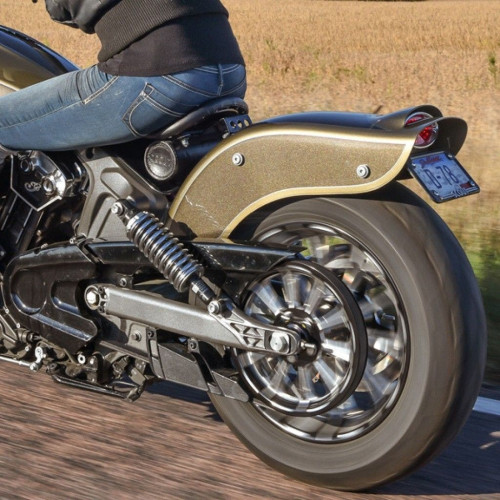 PartzBiz HD: 4413585-Klock Werks Black Outrider Rear Fender & License Plate Mount 15-19 Indian Scout