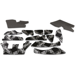 PartzBiz HD DS05211770 - Klock Werks Flare Series Black Relief Windshield Trim for Harley Batwing 14-16 | KW05-01-0367