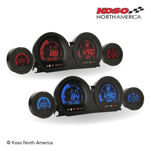 PartzBiz HD: 4413337-KOSO BA064900 HD-03 Series Touring Gauge Cluster Kit 14-19 Harley FL 28-61040 2861040