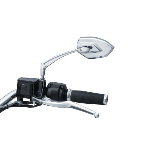 PartzBiz HD: 4413245-Kuryakyn 1962 Phantom Convex Glass Chrome Mirrors คู่ Harley & Metric