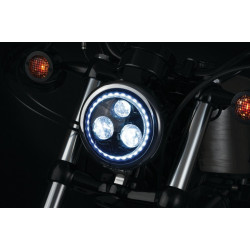 PartzBiz HD KA2462 - Kuryakyn 2462 Orbit Vision DOT 5 3/4 ” LED w/ LED สีขาว Halo Harley ไฟหน้า FL 2001-1799 20011799 indian scout Victory octane 2019 411743 PartzBiz HD KA2462 - Kuryakyn 2462 Orbit Vision DOT 5 3/4 ” LED w/ LED สีขาว Halo Harley ไฟหน้า FL 2001-1799 20011799 indian scout Victory octane 2019 411743