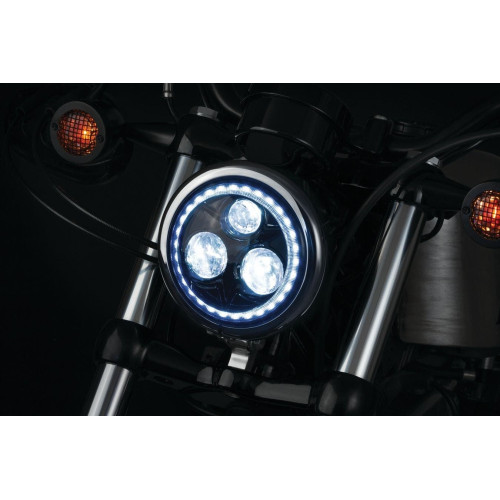 PartzBiz HD: 4413213-Kuryakyn 2462 Orbit Vision DOT 5 3/4 ” LED w/ LED สีขาว Halo Harley ไฟหน้า FL 2001-1799 20011799 indian scout Victory octane 2019 411743 PartzBiz HD: 4413213-Kuryakyn 2462 Orbit Vision DOT 5 3/4 ” LED w/ LED สีขาว Halo Harley ไฟหน้า FL 2001-1799 20011799 indian scout Victory octane 2019 411743
