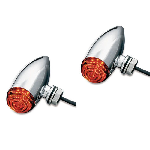 PartzBiz HD: 4413223-Kuryakyn 2501 Chrome Super Bright LED Mini Bullet Turn สัญญาณ 12v Universal