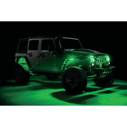 PartzBiz HD KA2825 - Kuryakyn 2825 Nightcrawlers ชุดไฟ LED สำหรับเน้นเสียง Universal 12V