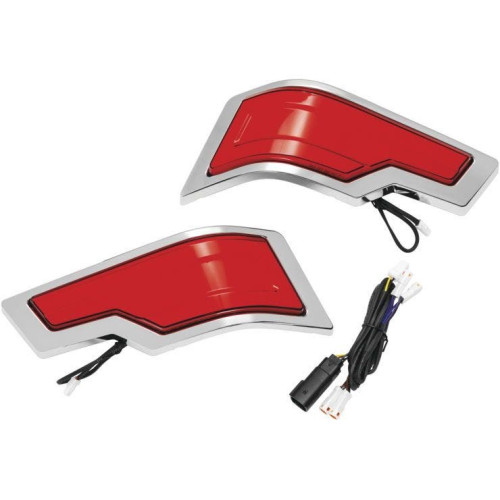 PartzBiz HD: 4413154-Kuryakyn 2954 Chrome Red LED Tour Pak Taillight Lights Harley Touring 14-up | 2954 PartzBiz HD: 4413154-Kuryakyn 2954 Chrome Red LED Tour Pak Taillight Lights Harley Touring 14-up | 2954
