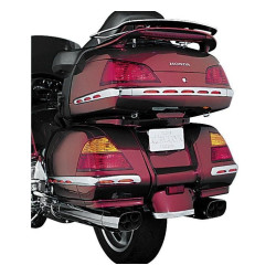 PartzBiz HD KA3201 - Kuryakyn 3201 Chrome Red LED Trunk Molding Trim Set 01-10 Honda GL1800 2040-0147 20400147 497157 Gold Wing Bezel Accents Lights Marker Lighting Trunk Tour Pack Cargo Bagger
