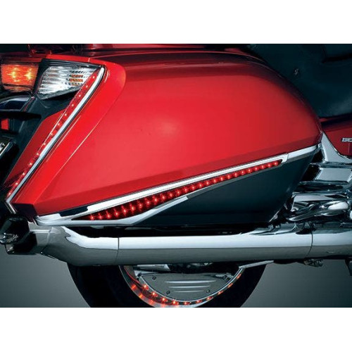 PartzBiz HD: 4413136-Kuryakyn Chrome Saddlebag Accent Swoops with L.E.D. Lights for GL1800 & F6B | 3232