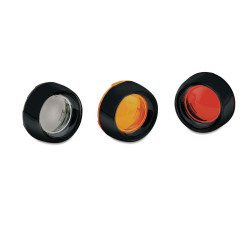 PartzBiz HD KA5482 - Kuryakyn 5482 Black Deep Dish Bullet Turn Signal Bezels เลนส์สีแดง Harley