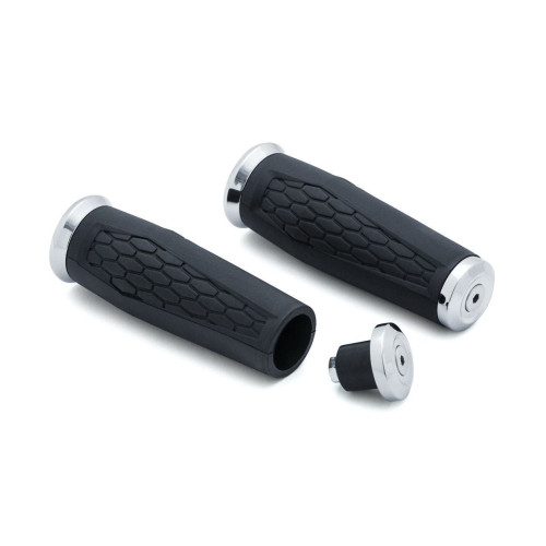 PartzBiz HD: 4412963-Kuryakyn 5926 Chrome Universal Hex Grips 1" Diameter w/ Open Ends Harley Metric 06302364 0630-2364 Davidson PartzBiz HD: 4412963-Kuryakyn 5926 Chrome Universal Hex Grips 1" Diameter w/ Open Ends Harley Metric 06302364 0630-2364 Davidson