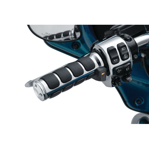 PartzBiz HD: 4412953-Kuryakyn 6471 Chrome Heated ISO Handlebar Grips Harley Dual Cable Throttle 96-20 PartzBiz HD: 4412953-Kuryakyn 6471 Chrome Heated ISO Handlebar Grips Harley Dual Cable Throttle 96-20