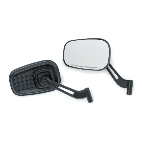 PartzBiz HD: 4412937-Kuryakyn 6655 Black Dillinger Mirrors 3.5 ” x 5.5 ” Harley Davidson Universal 485182 อะแดปเตอร์ตัวเมียพอดีเรือลาดตระเวนถุงชอปเปอร์แบบกำหนดเองที่ดีที่สุดสำหรับ