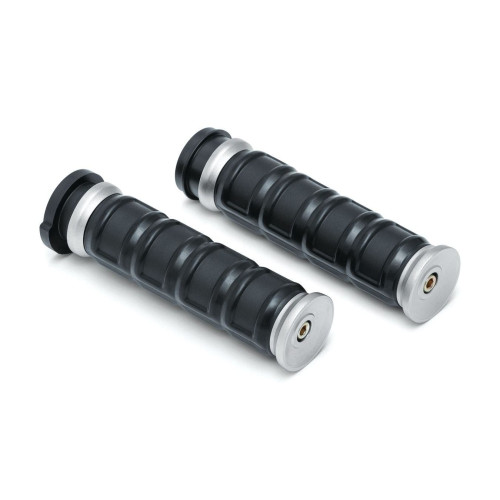 PartzBiz HD: 4412908-Kuryakyn 6674 Silver Dillinger Grips Harley Models w/ Throttle by Wire 08-Up softail electra road street glide  0630-2592 06302592 485209