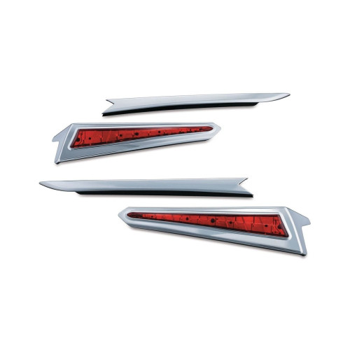 PartzBiz HD: 4412866-Kuryakyn 7170 Chrome Saddlebag Extensions Plug N Play Victory Cross Magnum 10-17 ความสะดวกสบายที่ดีที่สุดสำหรับการควบคุม Levery Shorty เสียง Dash Batwing Fairing LED Dragger