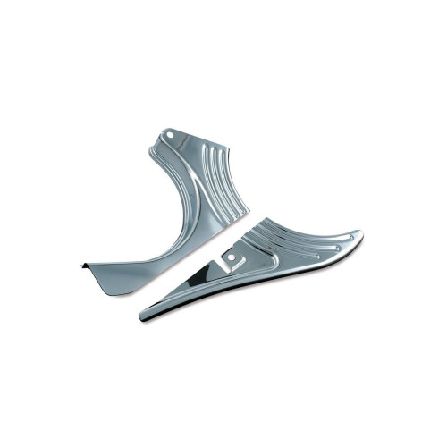 PartzBiz HD: 4412798-Kuryakyn 8677 Chrome Lower Belt Guard Accent Harley Twin Cam Softail 00-17