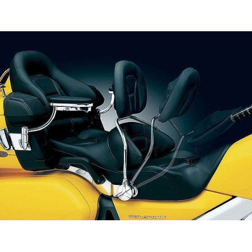 PartzBiz HD: 4412775-Kuryakyn 8990 Chrome Quick Release Rider Backrest for 01-10 Honda GL1800 (ea)
